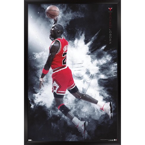Michael Jordan - Black and White Wall Poster, 14.725 x 22.375