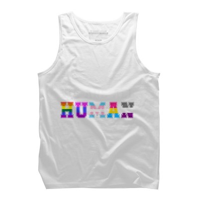 Adult Design By Humans We Are All Human Pride Motto By corndesign Tank Top