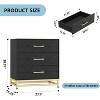Dresser for Bedroom with 3 Drawer, Chest Storage Drawers for Closet,Modern Dressers Chest of Drawers with Metal Handles - 3 of 4