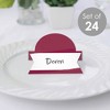 Big Dot of Happiness Burgundy Elegantly Simple - Guest Party Favors Tent Buffet Card - Table Setting Name Place Cards - Set of 24 - 2 of 4