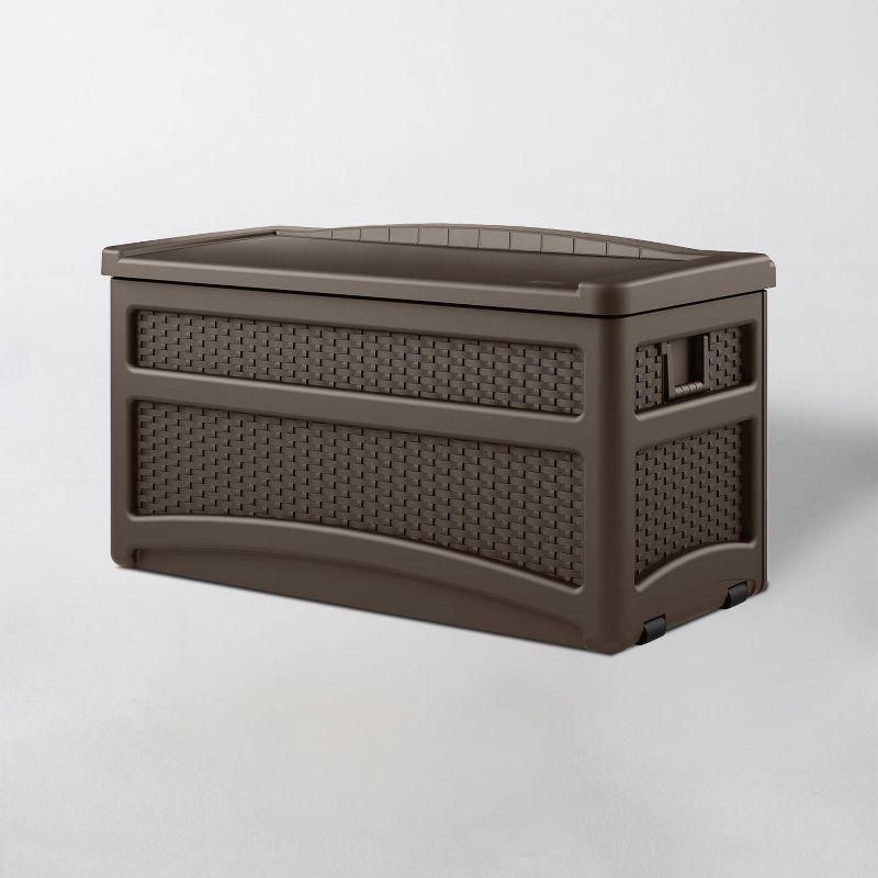 73gal Resin Deck Box With Seat Brown - Suncast, 1 of 6