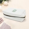 Unique Bargains Portable Corduroy Rectangular Letter Makeup Bag White 1 Pc - 3 of 4