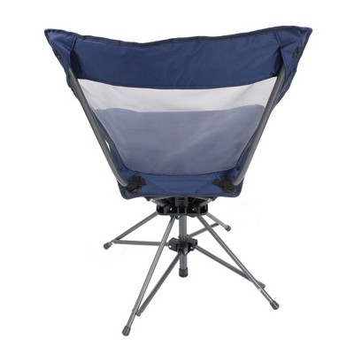 Zenithen Dark Blue Folding Backpack Outdoor Chair with Mesh Back