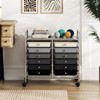 Tangkula 20-Drawers Rolling Storage Cart with Organizer Top - 2 of 4