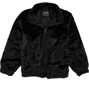 GUESS Mens Faux Fur Bomber Jacket - 1 of 2