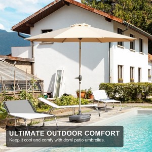 PAGED 10FT Patio Umbrella Aluminum Market Umbrella with Tilt, Crank and 8 Ribs for Garden and Poolside, Base Not Included - 1 of 4