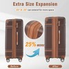 YONWAY Luggage Set 4 Piece Hardshell Expandable Suitcase Set, with TSA Lock and Spinner Wheel, Vintage Luggage Sets - 4 of 4