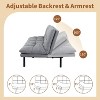 Vipbear 68" Futon Sofa Bed,Convertible Memory Foam Couch Bed,Folding Sofa Bed Sleeper Couch - 2 of 4