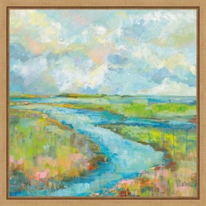 Amanti Art Marsh (Stream) by Jeanette Vertentes Canvas Wall Art Print Framed 16 x 16-in. - 1 of 4