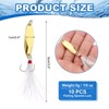 Unique Bargains Treble Hooks Metal Spinner Fishing Spoons for Freshwater Saltwater Salmon 10 Pcs - 2 of 4