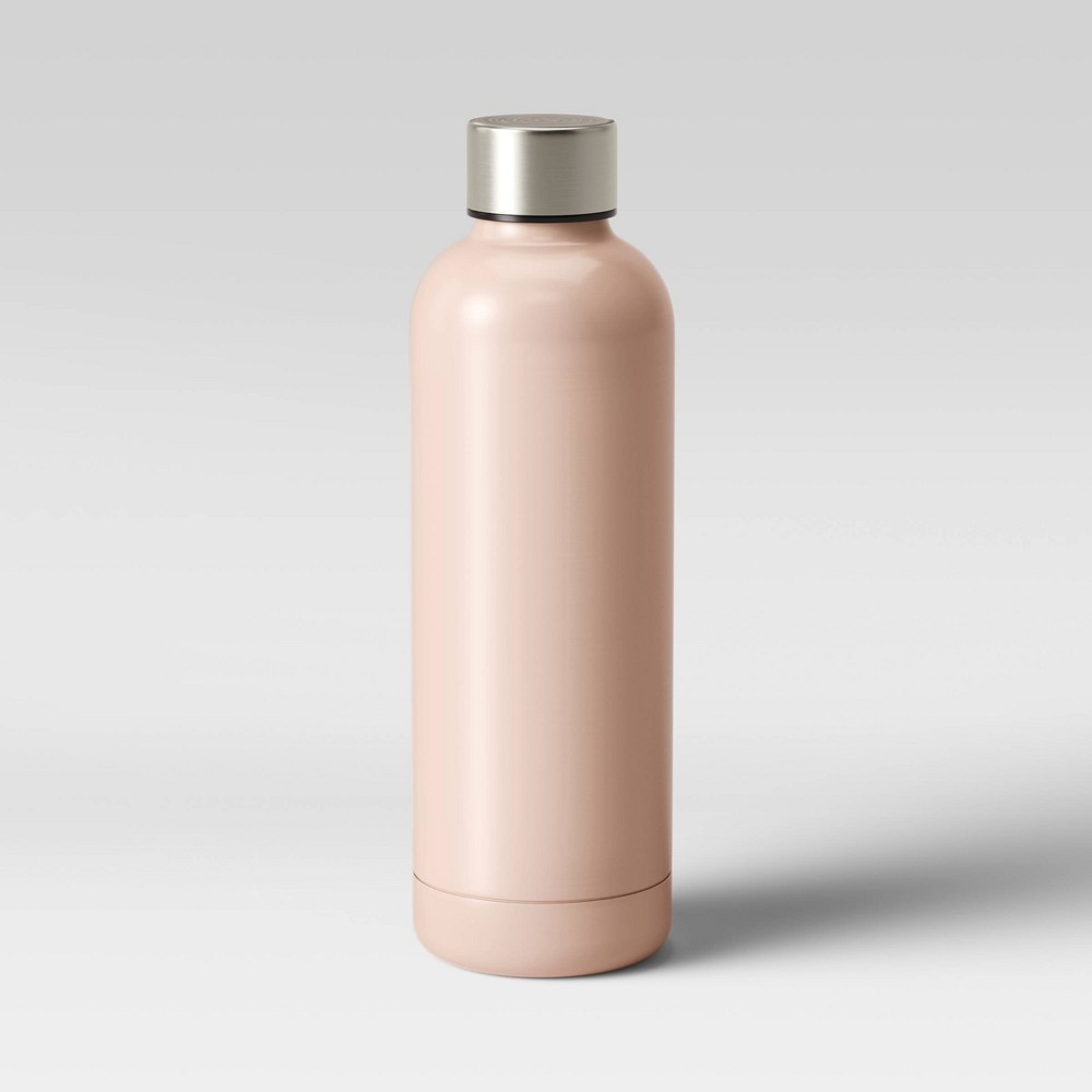 17.5oz Double Wall Stainless Steel Water Bottle Peach Blush - Room Essentials