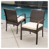 Cordoba 2pk Wicker Patio Dining Chair with Cushion -  Christopher Knight Home - image 2 of 4