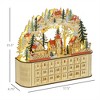 SEVOBAL Decorative Holiday Scene Props Christmas Village Arch Top Advent Calendar Holiday Countdown Display, Gold, 15.75"*5.51"*10.63" - 2 of 4