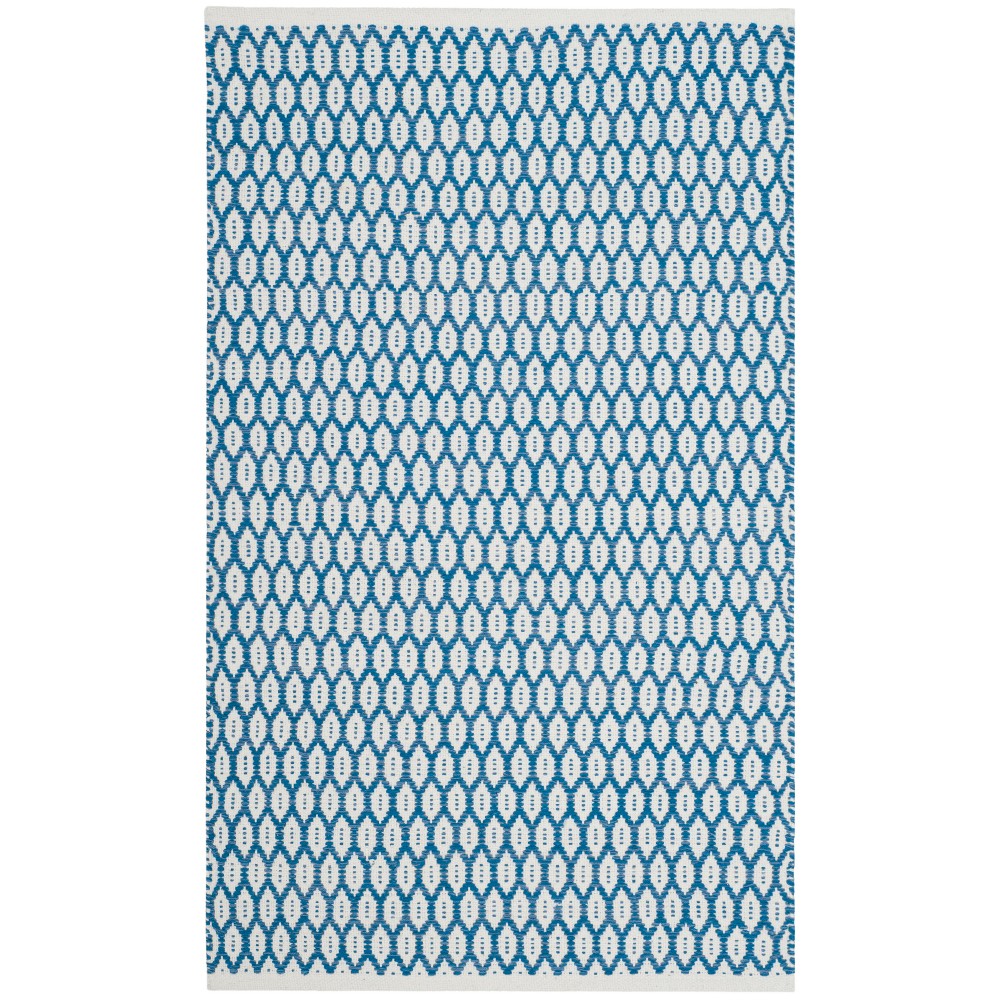 2'3inx7' Woven Geometric Runner Rug Blue/Ivory - Safavieh