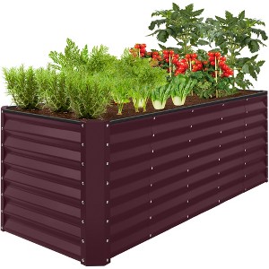 Best Choice Products 8x2x2ft Outdoor Metal Raised Garden Bed, Planter Box for Vegetables, Flowers, Herbs - 1 of 4