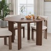 SpassWay 30"H Round Wood Dining Table Kitchen Table Conference Table with 4 Legs - 2 of 4