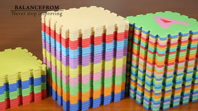 Multicolor EVA Foam Interlocking Puzzle Play Mat Set, 36 Tiles