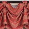 RLF Home Luxurious Modern Design Ribbon Stripe Victory Swag 3-Scoop Window Valance 50" x 25" - 4 of 4