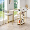 Bar Stools Set, PU Upholstered Counter Height Chairs with Backrest and Footrest, Kitchen Bar Chair for Home Apartment - 4 of 4