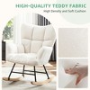 CAVINAS Teddy Fabric Rocking Chair,High Back Accent Chair with Padded Seat for Nursery & Living Room,250LB Capacity - 3 of 4