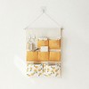 Anna-Kaci Hanging Wall Storage Organizer with Multiple Fabric Pockets and Orange Fruit Print Design - 3 of 4