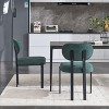 CAVINAS Modern Dining Chairs, Dining Room Chairs with Black Metal Legs and Curved Backrest, Kitchen Chairs for Living Room, Set of 2 - 4 of 4
