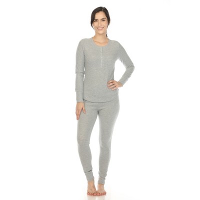 White Mark Women's Waffle Pajama Set