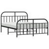 vidaXL Metal Bed Frame with Headboard and Footboard Black 59.8 in.x78.7 in. - 4 of 4