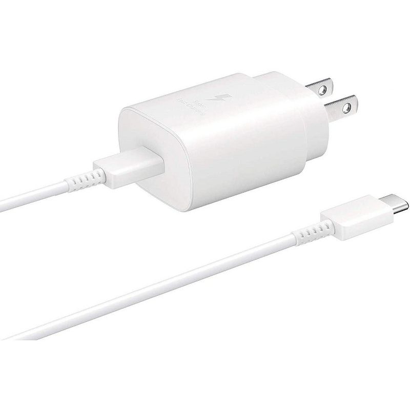 FCO - Samsung Galaxy S21+ USB-C Super Fast Charging 25W PD Wall Charger with Type-C USB Cable - White, 1 of 5