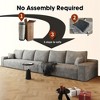168" Cloud Sectional Couch,Modern Modular Sofa with Deep Seat, Upholstered Couches,Camel (Plush Corduroy Fabric) - 4 of 4
