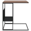 vidaXL Side Table Black 21.7 in.x14.2 in.x23.4 in. Engineered Wood - 3 of 4