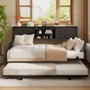 Aheaplus Storage Daybed with Trundle and Charging Station - 3 of 4