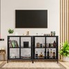 LOVMOR Sideboard Buffet Kitchen Storage Cabinet with Mesh Doors and Shelves - 2 of 4