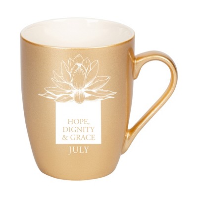 Elanze Designs Hope Dignity And Grace Vegas Gold 10 ounce New Bone China Coffee Cup Mug