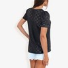 Anna-Kaci Women's Short Sleeve Eyelet Lace Top With Puff Shoulders And Crochet Details - image 4 of 4