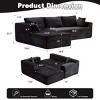 110" Modern Modular Corduroy Sectional Sofa with Chaise Lounge, L-Shaped Couch with Deep Seats for Living Room or Bedroom – The Pop Home - 4 of 4