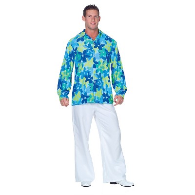 Underwraps Costumes Mens 60s Shirt Costume - One Size Fits Most - Blue