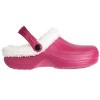 FOAMWALK Women's Comfortable Furry Solid and Bubble Heel Platform Clogs with Faux Fur Lining - Fur Lined Clogs for Women - 2 of 4