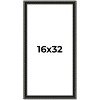 PosterPalooza | Panoramic Antique Black Picture Frame - UV Acrylic, Foam Board Backing, Hanging Hardware - 2 of 4