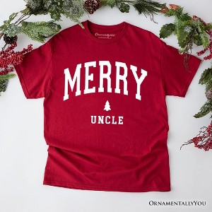 Merry Uncle Retro Christmas T-Shirt, Matching Family Holiday Tee | OrnamentallyYou - 1 of 4