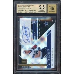 Dalton Schultz Rookie 2018 Panini Unparalleled Rookie Autographs #282 BGS 9.5 - 1 of 2