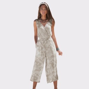 Women's Mixed Print Jumpsuit - LASCANA - 1 of 4