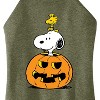 Women's - Peanuts - Snoopy Woodstock Pumpkin Graphic High Neck Tank - 2 of 4
