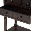 Narrow Console Table, 24" Entryway Table with 3 Storage Drawers and Bottom Shelf for Entryway, Living Room, Hallway, Bedroom, Dining Room - 3 of 4