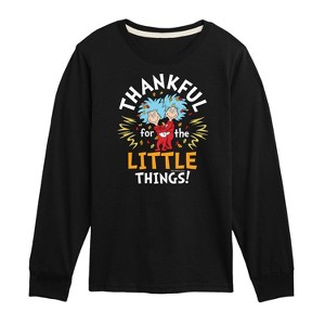 Boys' - Dr. Seuss - Thanksgiving Is A Family Thing Long Sleeve Graphic T-Shirt - 1 of 4