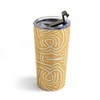 Little Dean Yellow mustard boho stripe Travel Mug 20 oz Stainless Steel Travel Mug - Deny Designs - 2 of 4