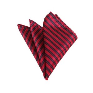 TheDapperTie - Men's Stripe Woven 10 Inch x 10 Inch Pocket Squares Handkerchief - 1 of 3
