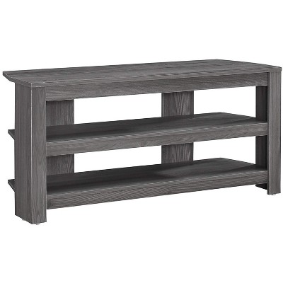 Monarch Specialties Tv Stand 42 Inch Console Media Entertainment Center Storage Shelves Living Room Bedroom Laminate Grey Contemporary Modern
