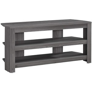 Monarch Specialties Tv Stand 42 Inch Console Media Entertainment Center Storage Shelves Living Room Bedroom Laminate Grey Contemporary Modern - 1 of 4