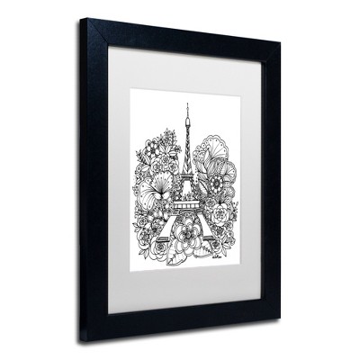 Trademark Fine Art -KCDoodleArt 'Paris' Matted Framed Art